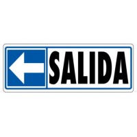 SEÑAL "SALIDA (IZQUIERDA)" 175X65 PVC GRIS ARCHIVO 2000 6177-05 GS (Espera 4 dias)